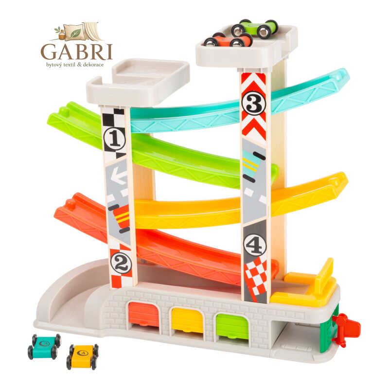 small foot Závodní dráha s parkovištěm a garážemi - poškozený obal