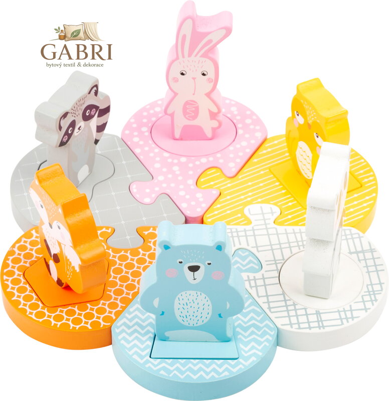 Small Foot Dřevěné vkládací puzzle zvířátka Poškozený obal