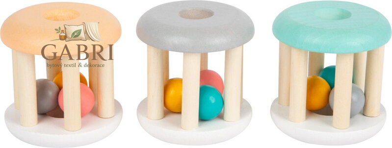 Small Foot Pastelové chrastítko 1ks