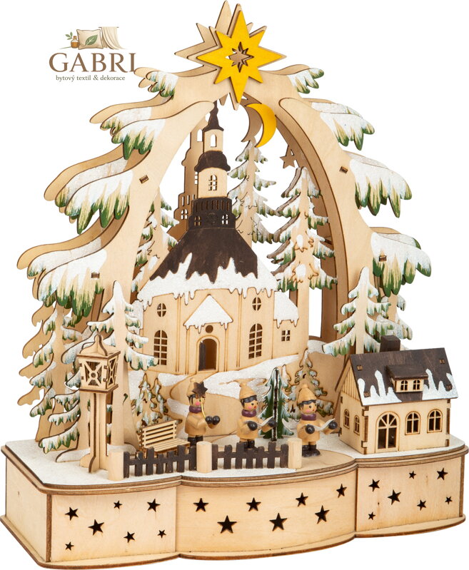 small foot Vánoční dekorační lampa Koledníci