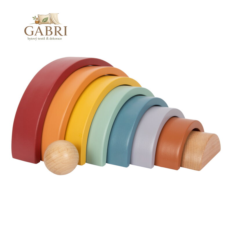 small foot Dřevěné hračky motorická duha Safari