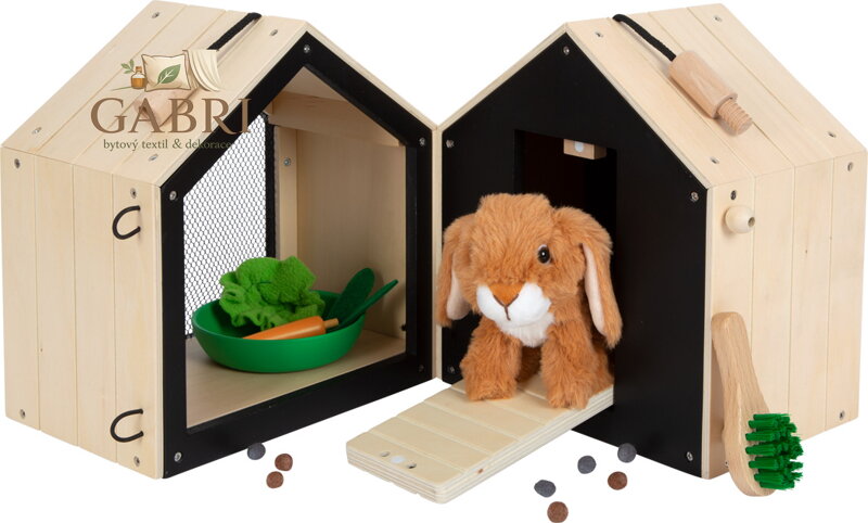 small foot Plyšový králík v králíkárně s výběhem - poškozený obal
