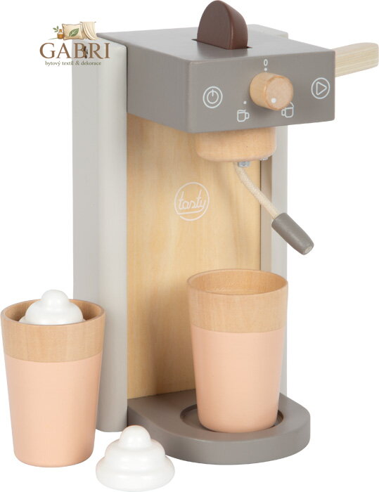 small foot Dřevěný kávovar s příslušenstvím Tasty šedý