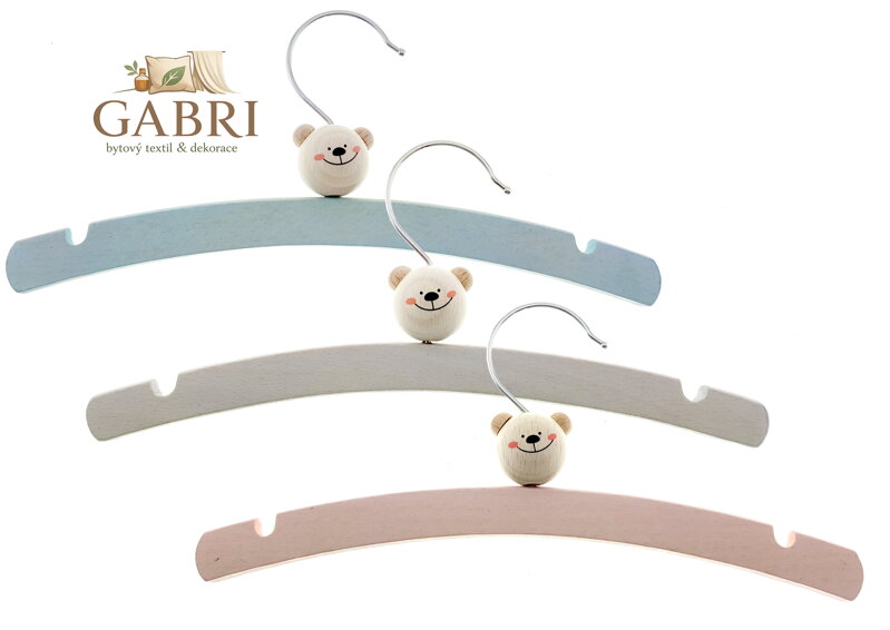 Hess Dřevěné ramínko medvídek 6 ks