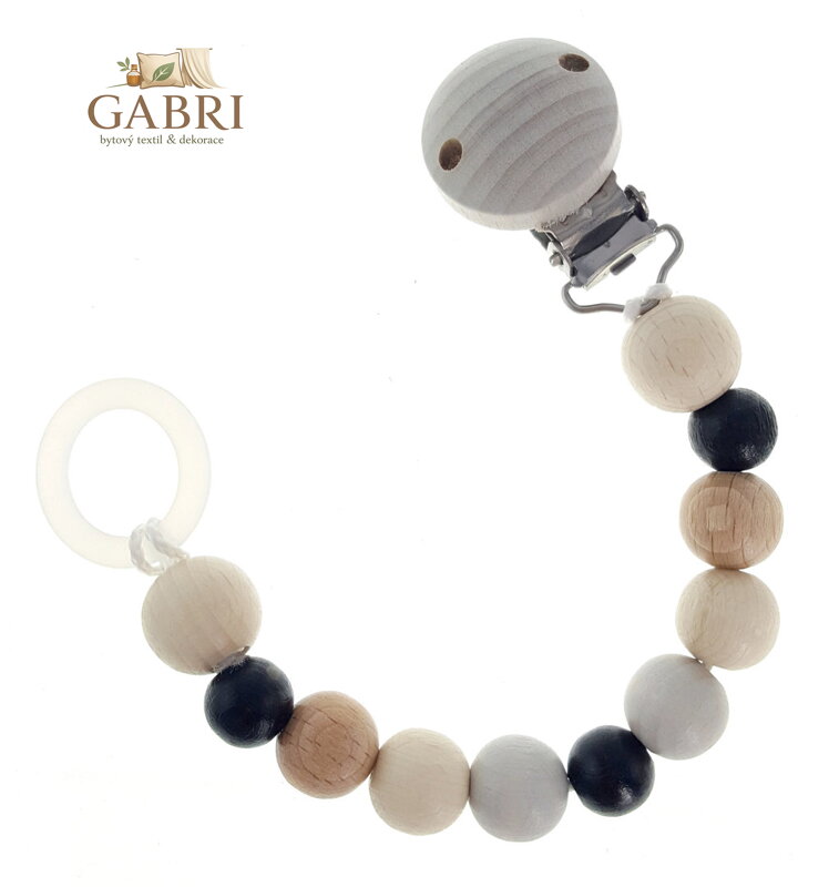 Hess Klips na dudlík Natural černá