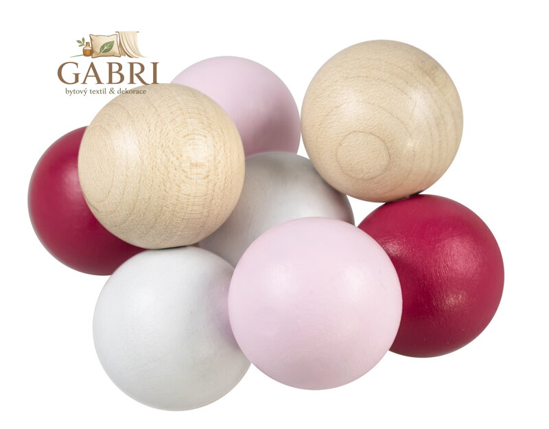 Detoa Kuličky na šňůře růžové