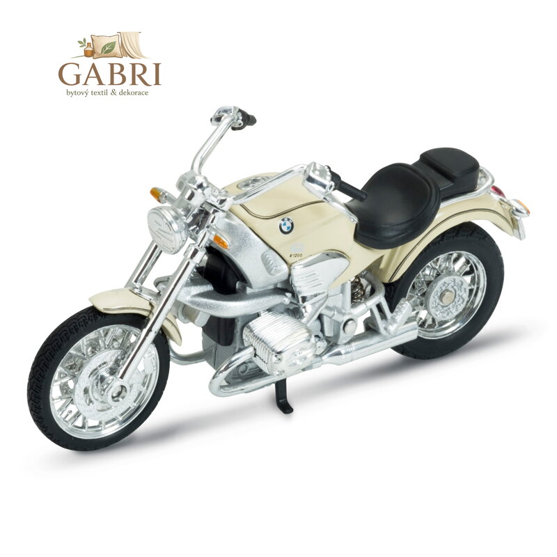 Welly Motocykl BMW R1200C 1:18 krémový
