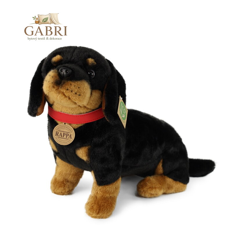 Rappa Plyšový pes jezevčík sedící 30 cm ECO-FRIENDLY