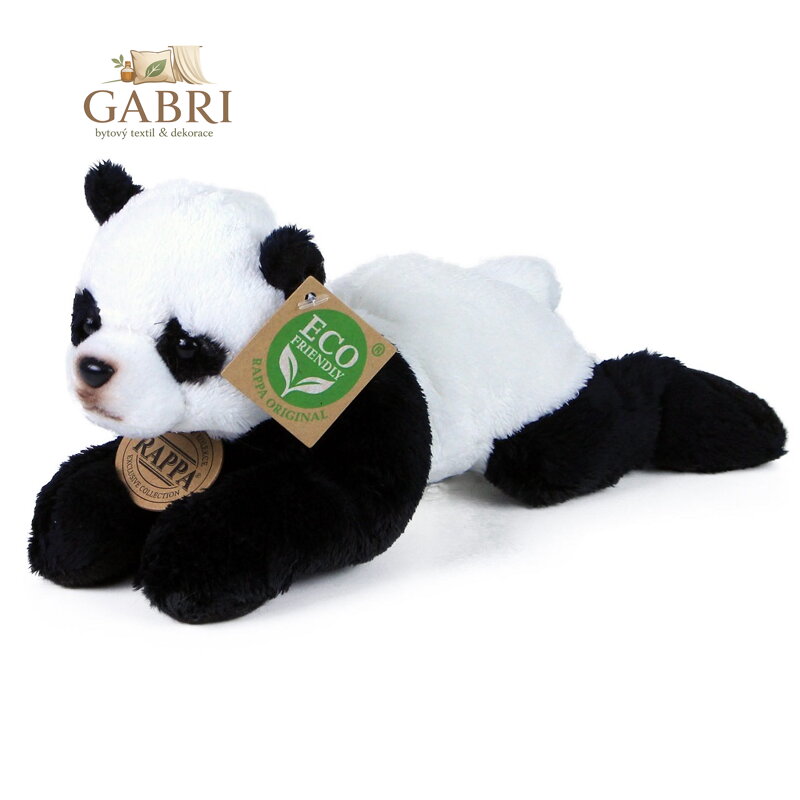 Rappa Plyšová panda ležící 18 cm ECO-FRIENDLY