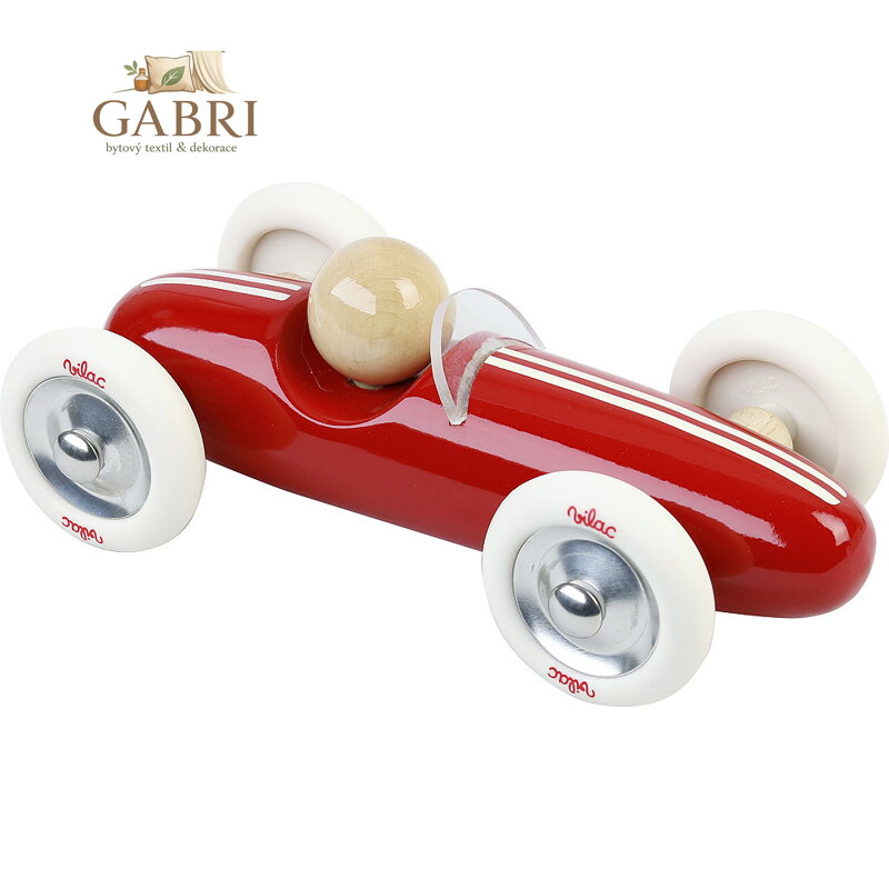Vilac Dřevěné auto velké Grand prix vintage červené