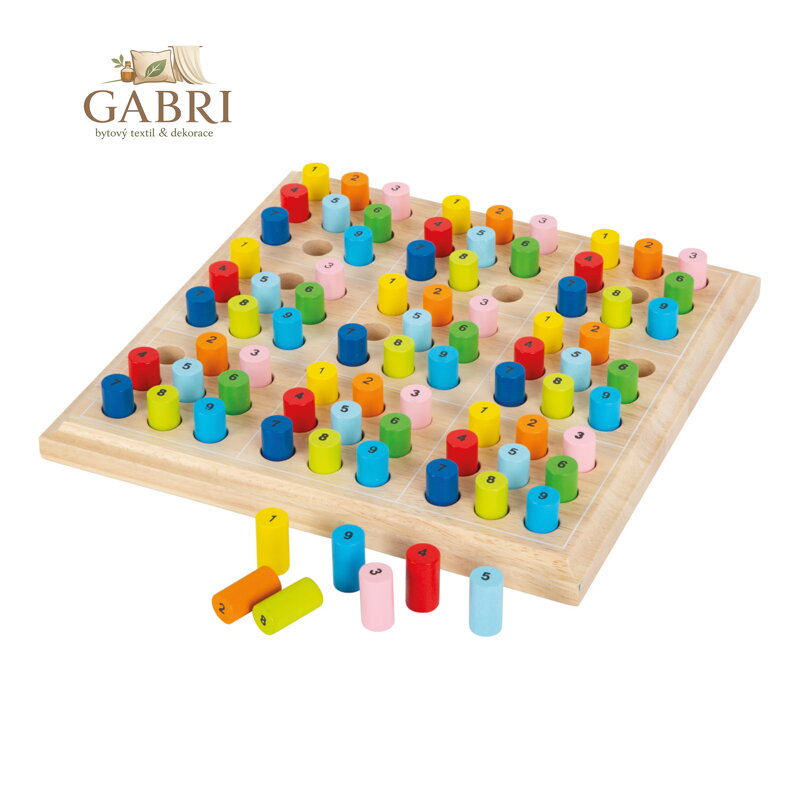 small foot Dřevěné sudoku barevné válečky