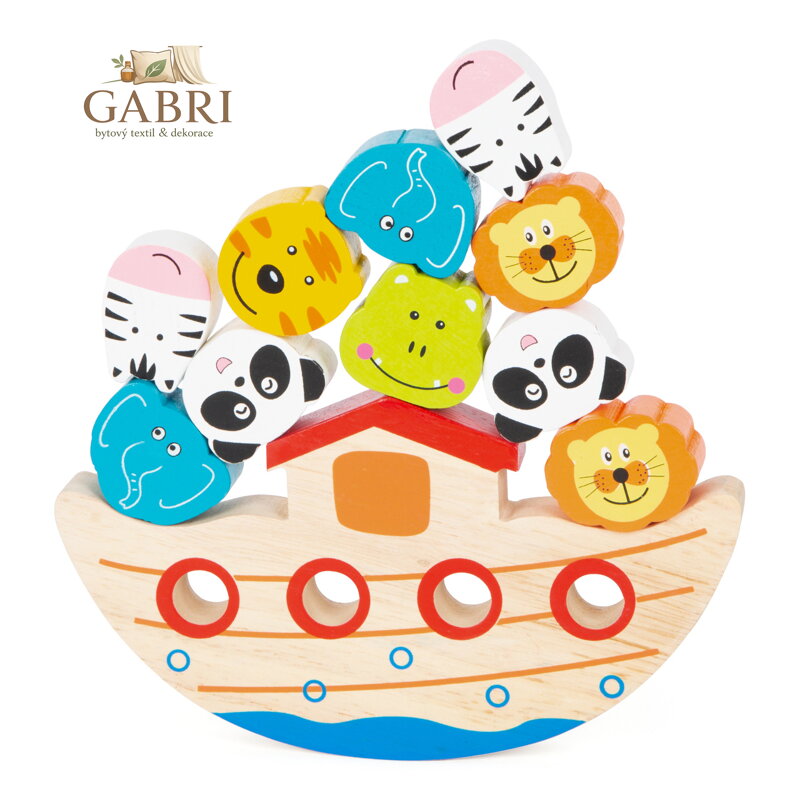 small foot Dřevěná motorická hra balancující archa