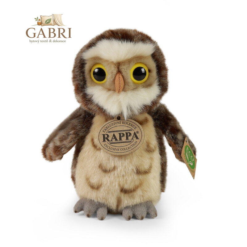 Rappa Plyšová sova 16 cm ECO-FRIENDLY