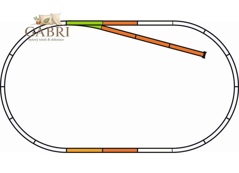 Piko Sada kolejí B (kusá kolej) s podložím - 55311