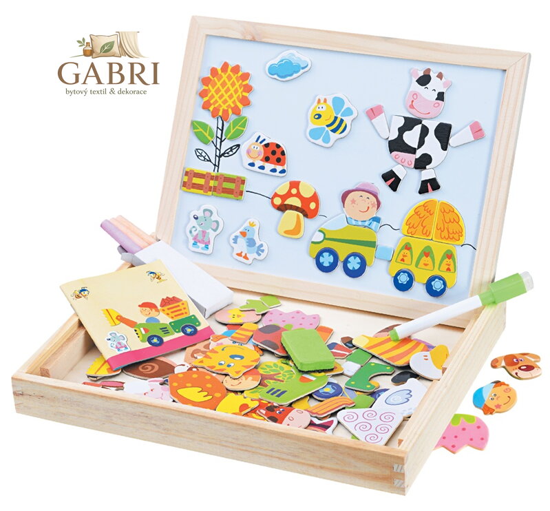 2Kids Toys Magnetická tabulka Farma 102 dílků