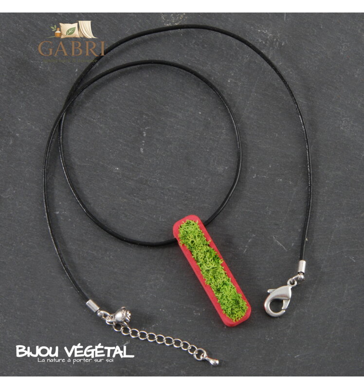 Živé šperky - Náhrdelník Jardiniere růžový s lišejníkem