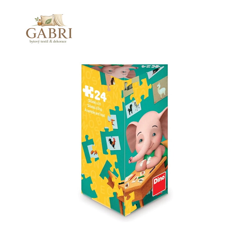 Dino Puzzle triangl Sloník Mio 24 dílků