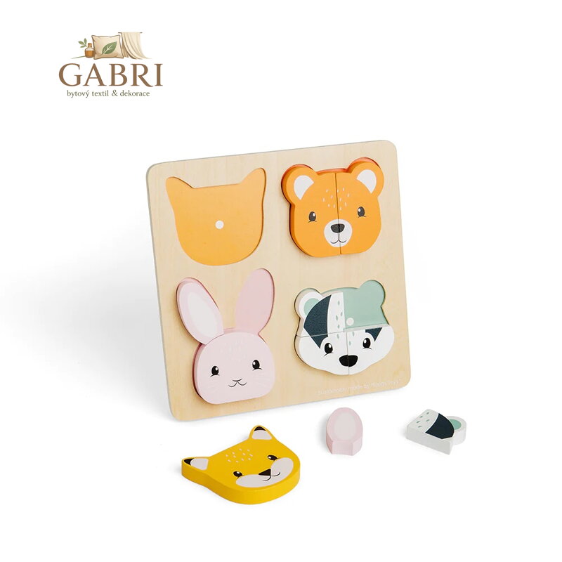 Bigjigs Toys Vkládací puzzle počítání Zvířátka