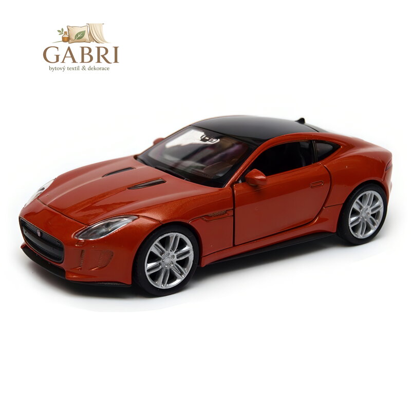 Welly Jaguar F-Type Coupe 1:34 tmavě oranžový
