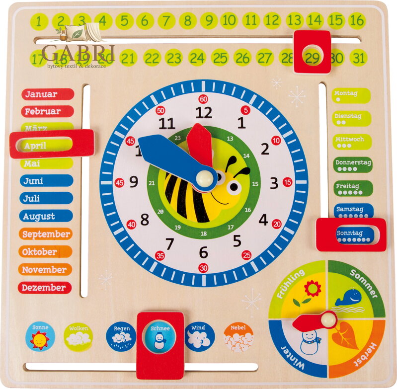 small foot Didaktický kalendář v němčině