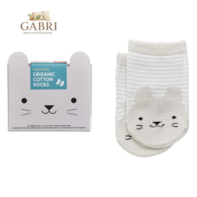 Petit Collage bio bavlněné ponožky Králíček