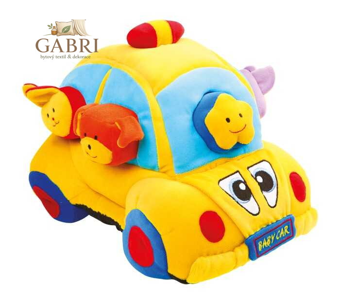 small foot Textilní auto se zasunovacími tvary