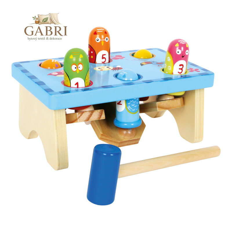 small foot Dřevěná hra zatloukej ptáka