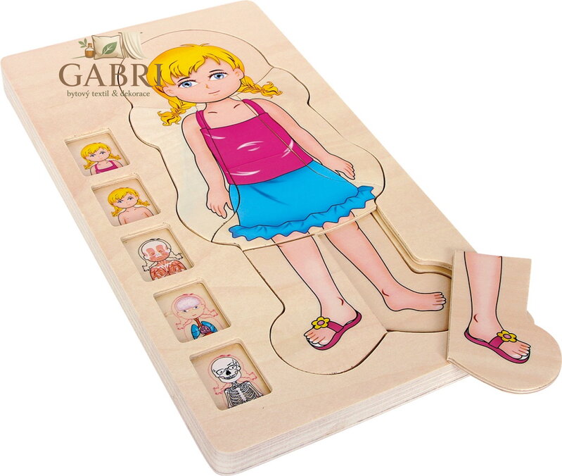 small foot Dřevěné puzzle anatomie