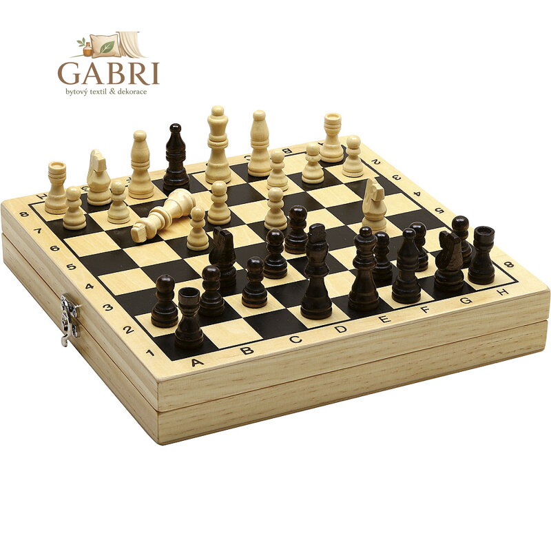 Jeujura Dřevěné šachy a dáma v boxu