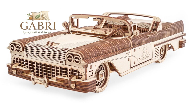 Ugears 3D dřevěné mechanické puzzle VM-05 Kabriolet snů