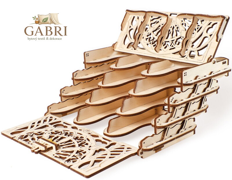 Ugears 3D dřevěné mechanické puzzle Kazeta na sběratelské karty