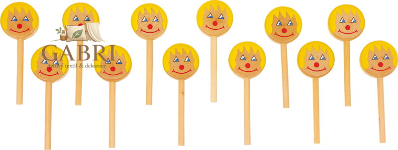small foot Dřevěné veselé lízátko 12 ks