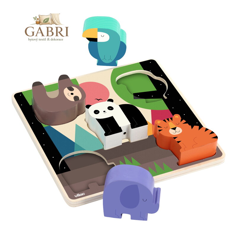 Vilac Vkládací zvukové puzzle Džungle