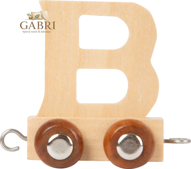 small foot Dřevěný vláček vláčkodráhy abeceda písmeno B