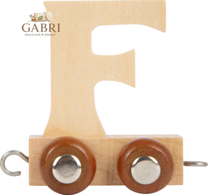 small foot Dřevěný vláček vláčkodráhy abeceda písmeno F