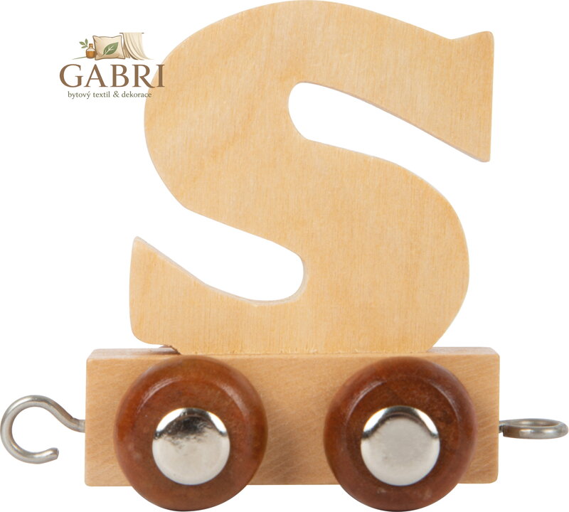 small foot Dřevěný vláček vláčkodráhy abeceda písmeno S
