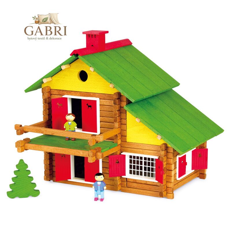 Jeujura Dřevěná stavebnice 175 dílů