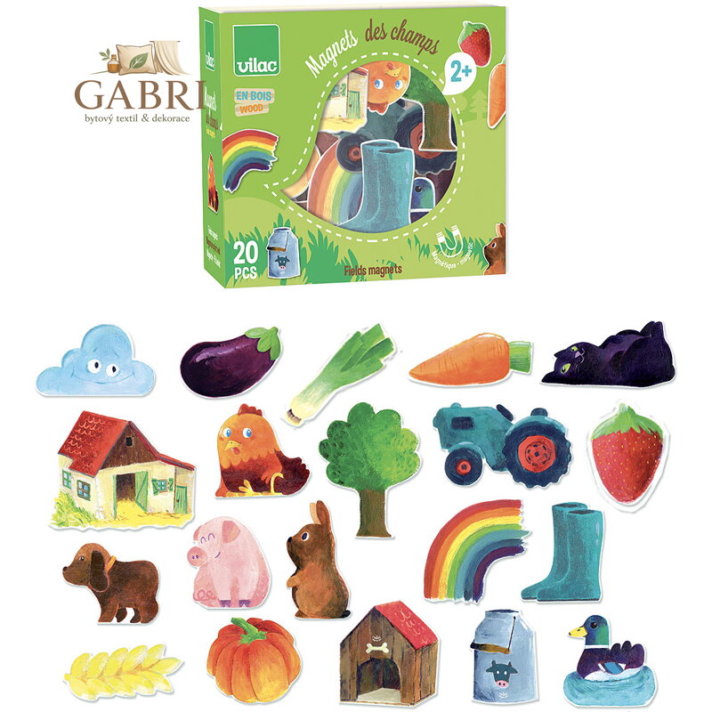 Vilac Dřevěné magnetky venkov
