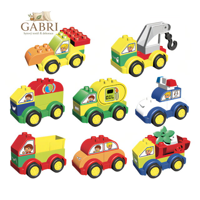 L-W Toys Junior kostky Auta 62 ks