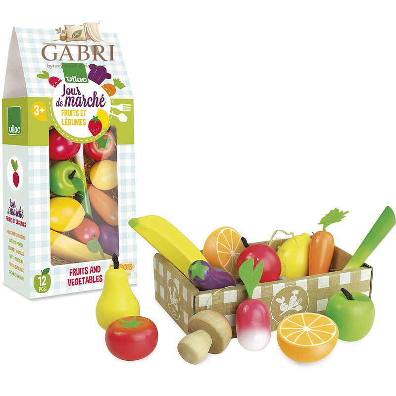 Vilac Dřevěný set Ovoce a zelenina