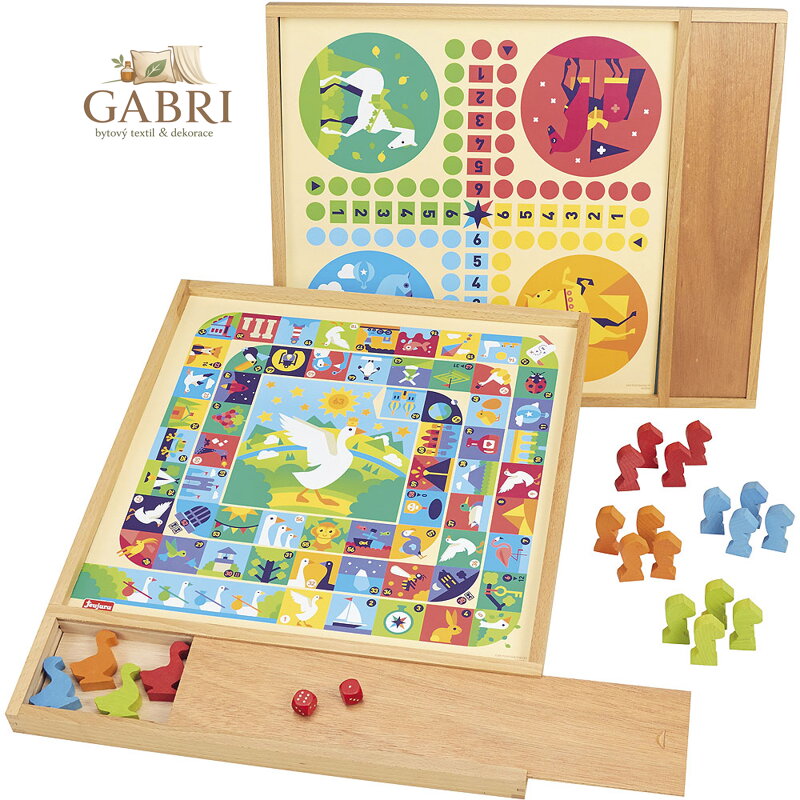 Jeujura Tradiční hry 2 v 1 s pouzdrem