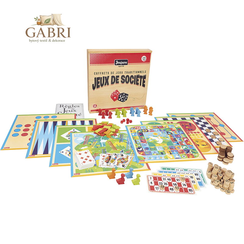 Jeujura Tradiční herní set v dřevěném boxu