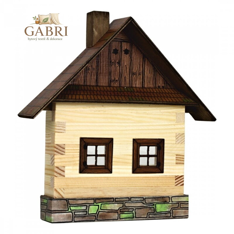 Walachia Dřevěná slepovací stavebnice Roubená chalupa na zeď