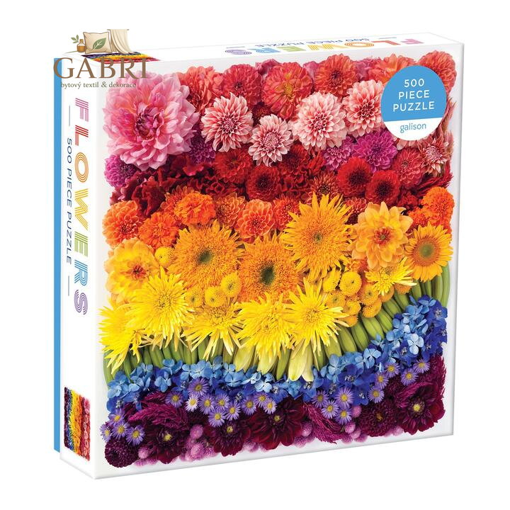 Galison Puzzle Duhové květy 500 dílků