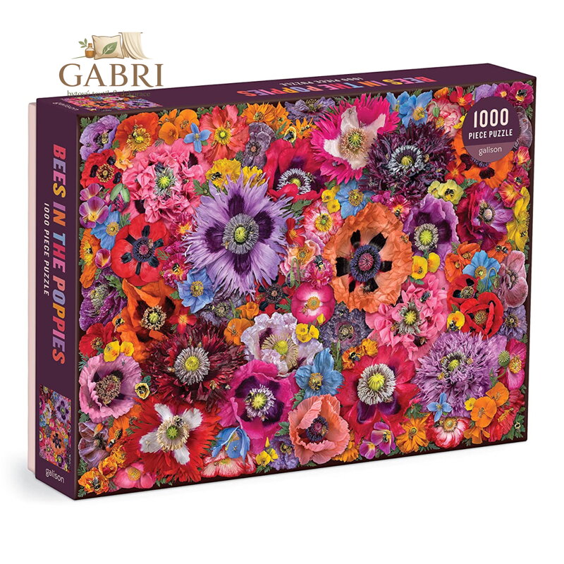 Galison Puzzle Včely mezi květy máku 1000 dílků