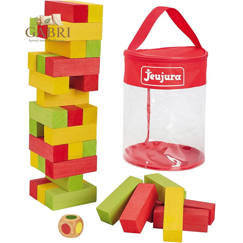 Jeujura Dřevěná Vratká věž velká 36 dílů