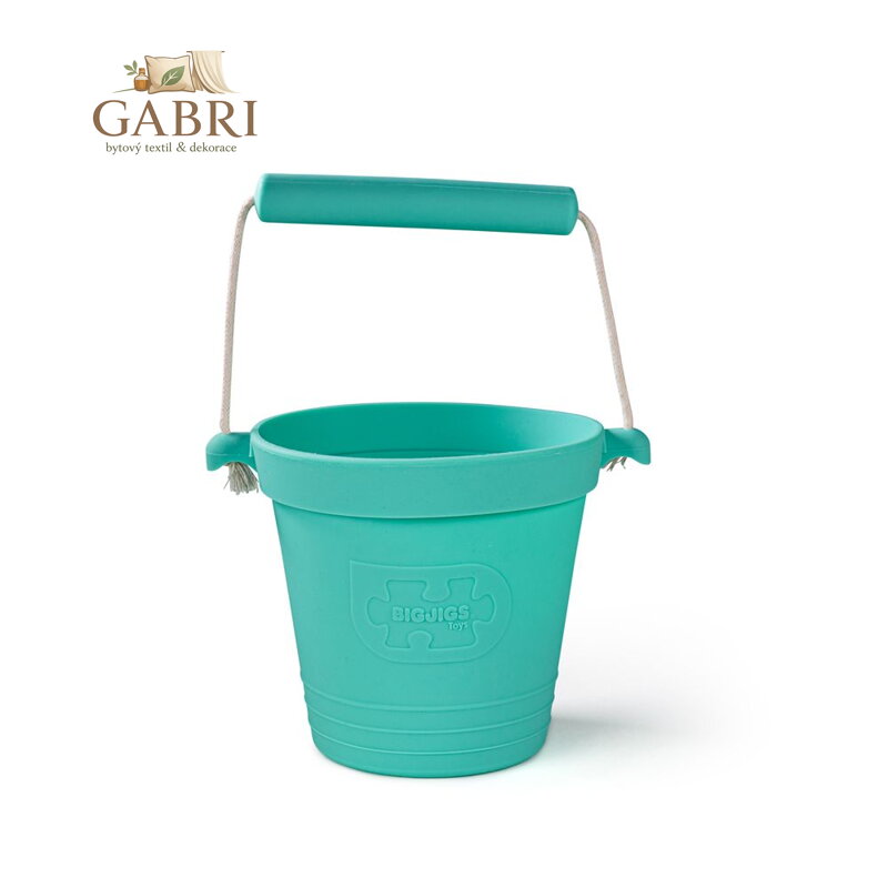 Bigjigs Toys Plážový kyblíček tyrkysový