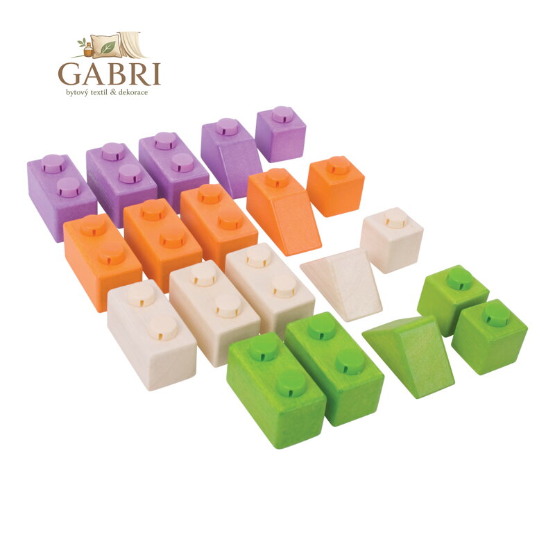 Bigjigs Baby Dřevěné Spojkostky Basic set