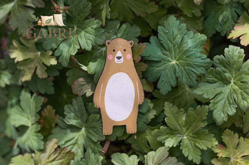 BeWooden Dřevěná nálepka na zeď i jinam méďa Péťa