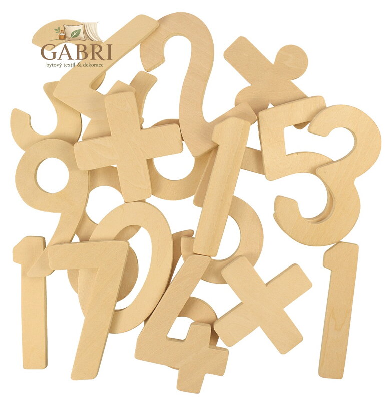 Bigjigs Toys Dřevěné číslice se znaménky